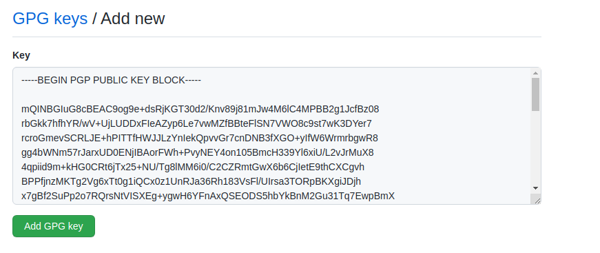 Paste GPG Key Paste GPG Key